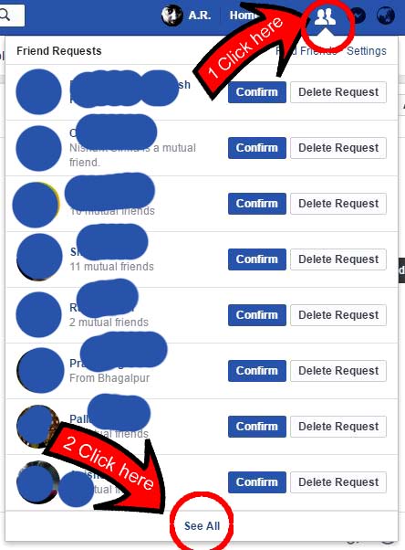 How to Check sent friend request on Facebook