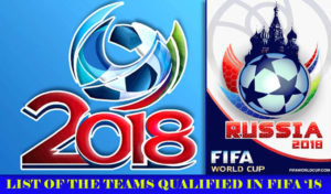 List of teams qualified in Fifa 2018