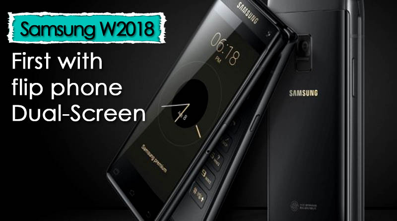 Samsung flip phone W2018 with Dual screen