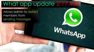Whatapp update allows admin to restrict members from sending messages