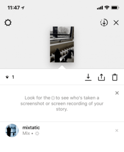 This is the notification they get when you take a screenshot of people on Instagram