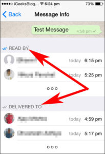 Know who has read you whatsapp message