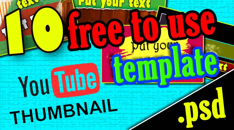 Download YouTube thumbnail template psd files Size and resolution of YouTube thumbnail Image