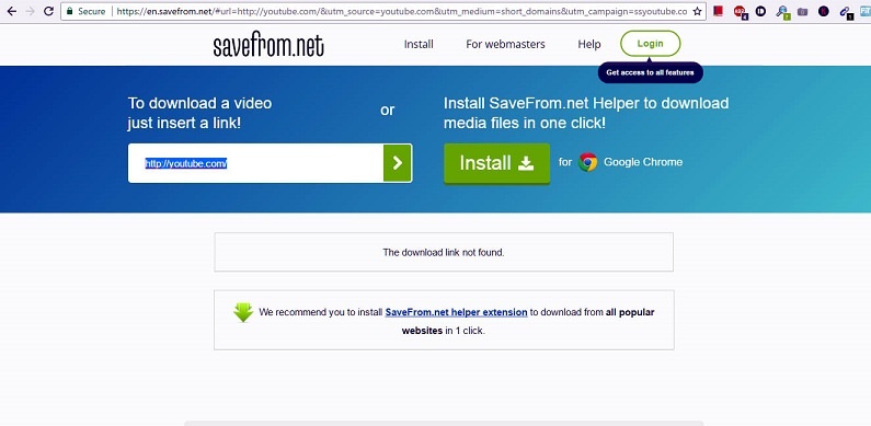 savefromnet save YouTube video directly to your PC or Mobile