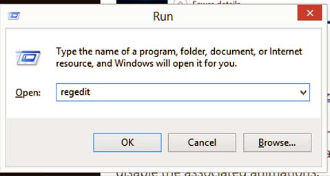 Simply typing regedit in run dialog box(you can access it by pressing windows and R together)