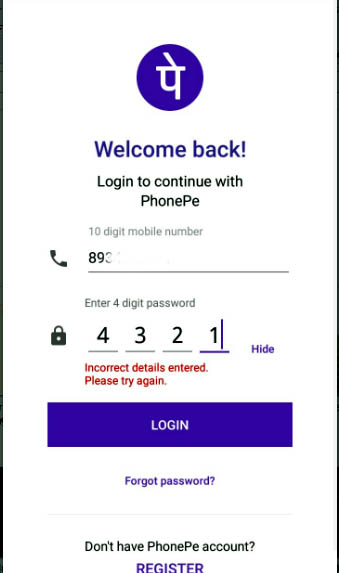 PhonePe Login issue Unable to Login or Reset-5