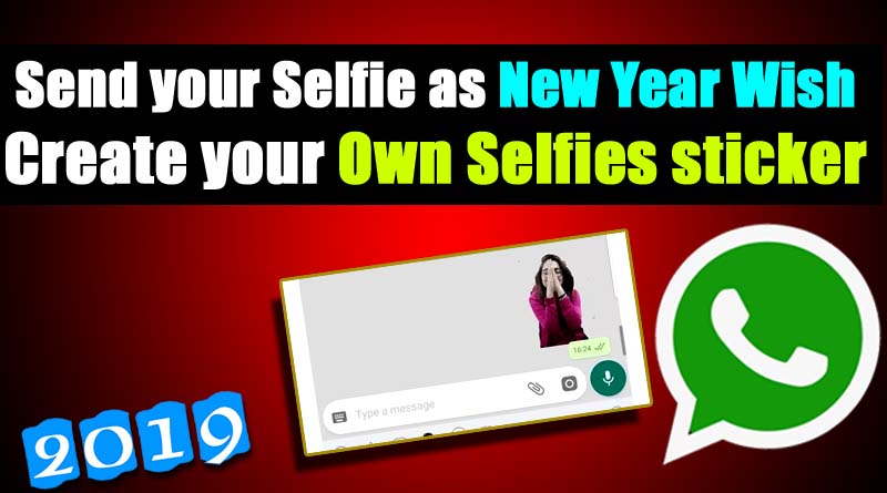 New year whatsapp sticker selfie