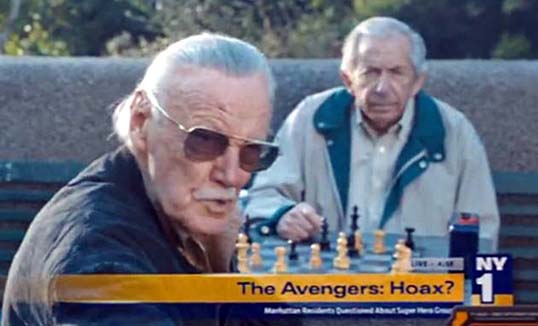 Stan lee The Avengers Superheroes in New York Give me a break