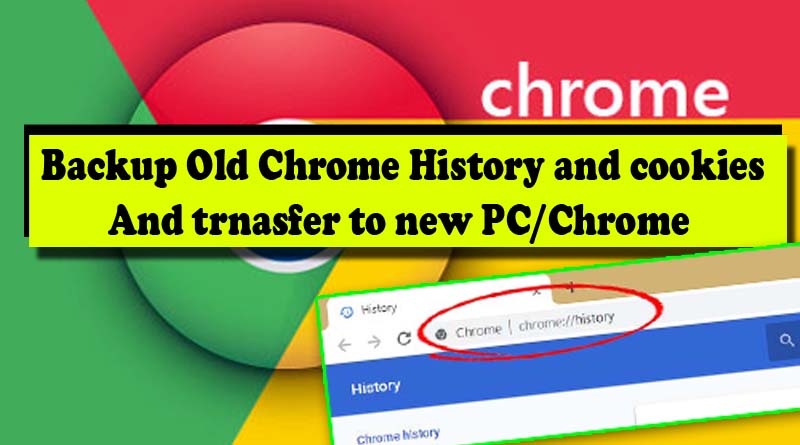 Backup Export and Restore Chrome History and Cookies