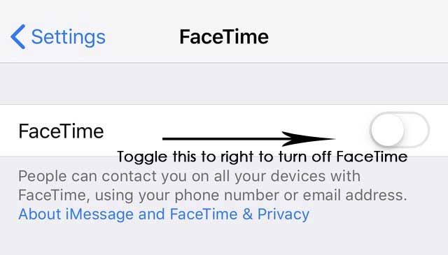Follow these steps to Disable iOS FaceTime