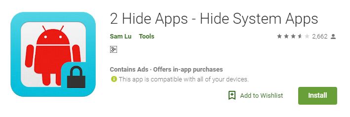 2 Hide Apps Hide Android App Icon