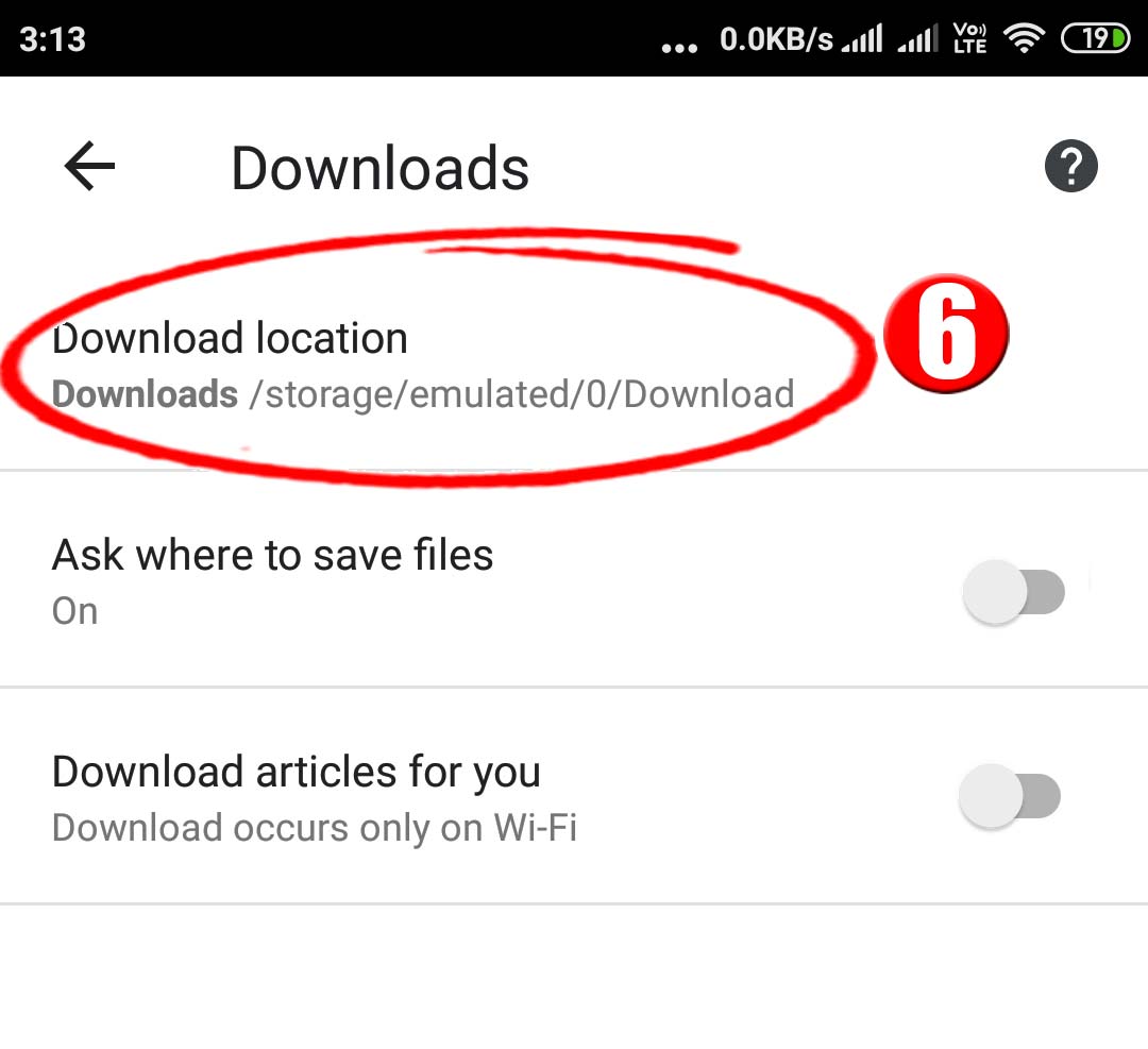 Change Chrome Download Location on Android