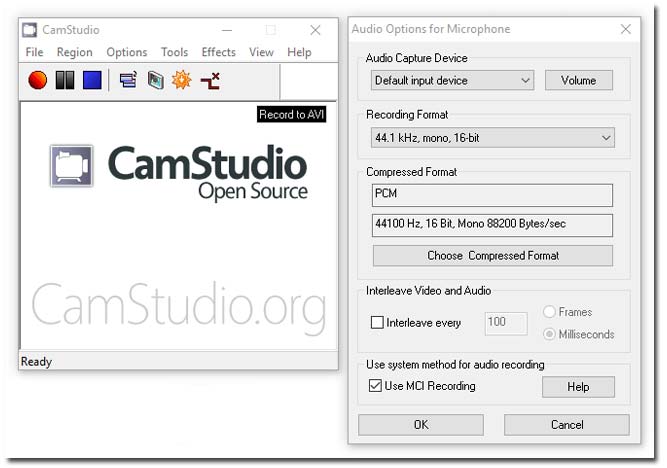 free screen recorder CamStudio 