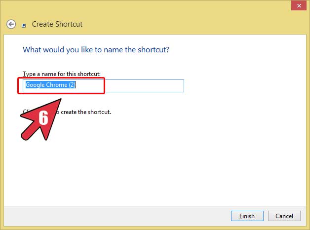 Create a Shortcut in Windows step2