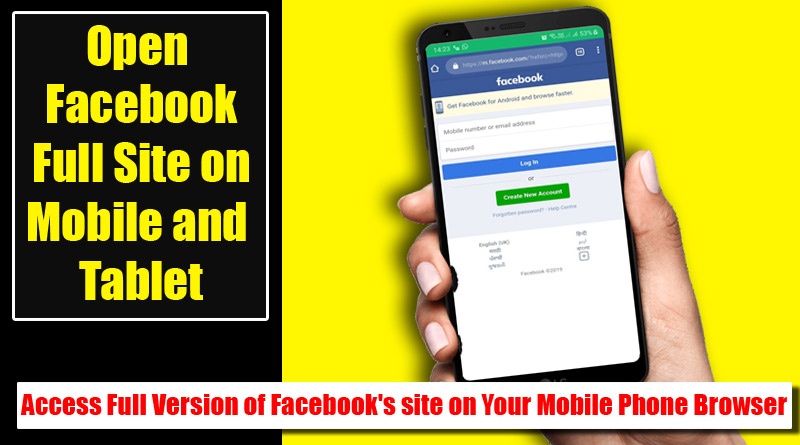 Access Facebook Desktop Site Android-iPhone