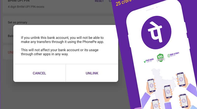 Delete-bank-from-PhonePe-Account