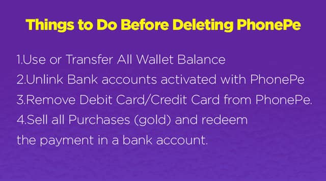 Things to Do Before Deleting PhonePe