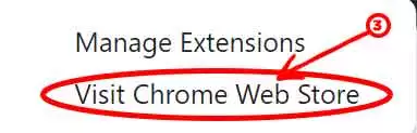 Click on "Visit Chrome Web Store"